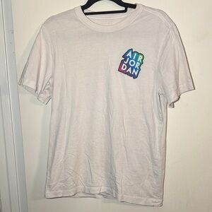Jordan White Tee with Multicolor Graphics